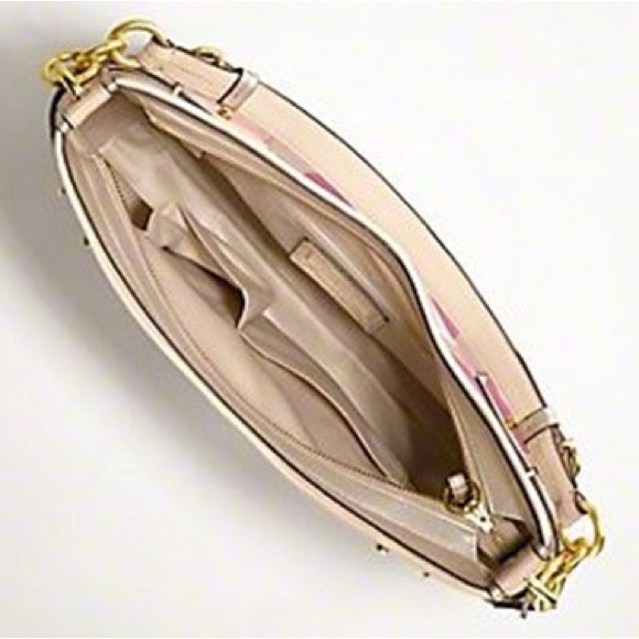 NWT Coach Colette Hobo Pink, Cream, Tan Bag Purse #16441 - Picture 2 of 16